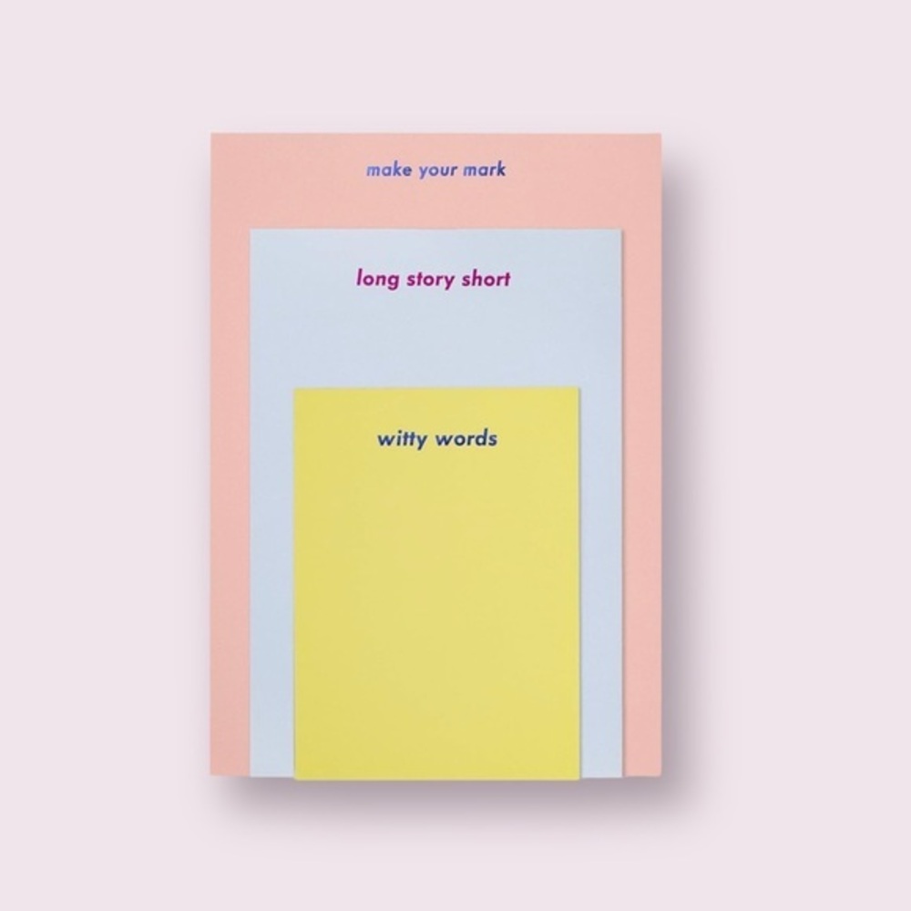 Kate Spade New York Stacked Notepad Set of 3, Make Your Mark